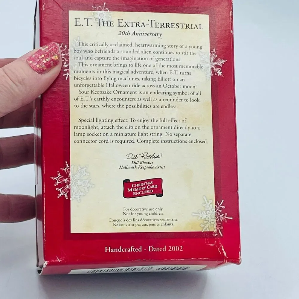 Hallmark Keepsake ET E.T. Extra Terrestrial 20th Anniversary Christmas Ornament